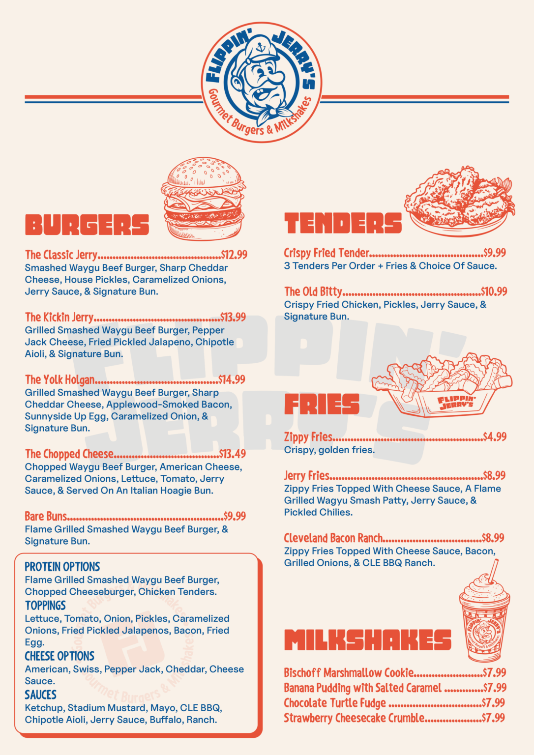 Flippin Jerrys Menu