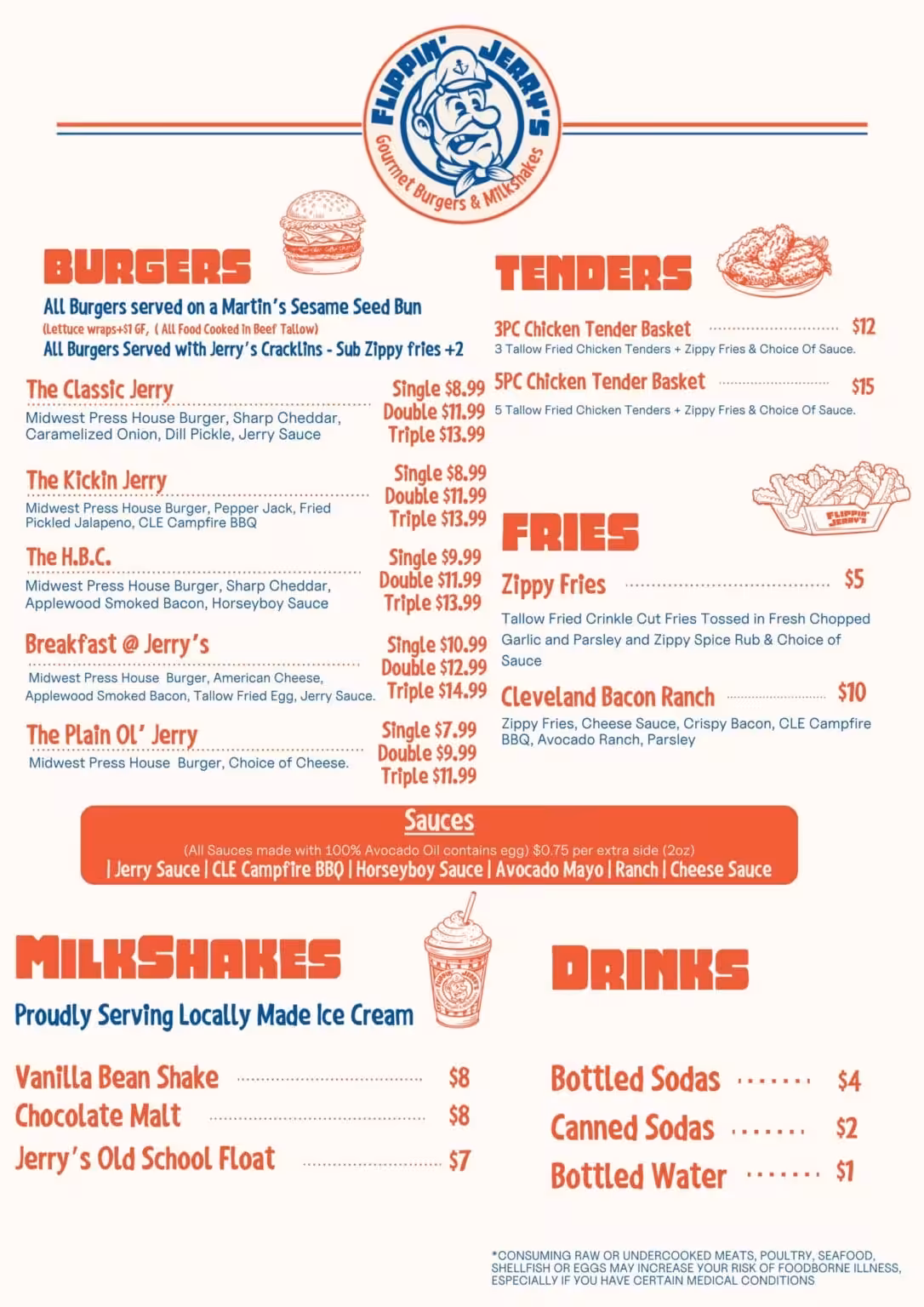 Flippn Jerrys Menu